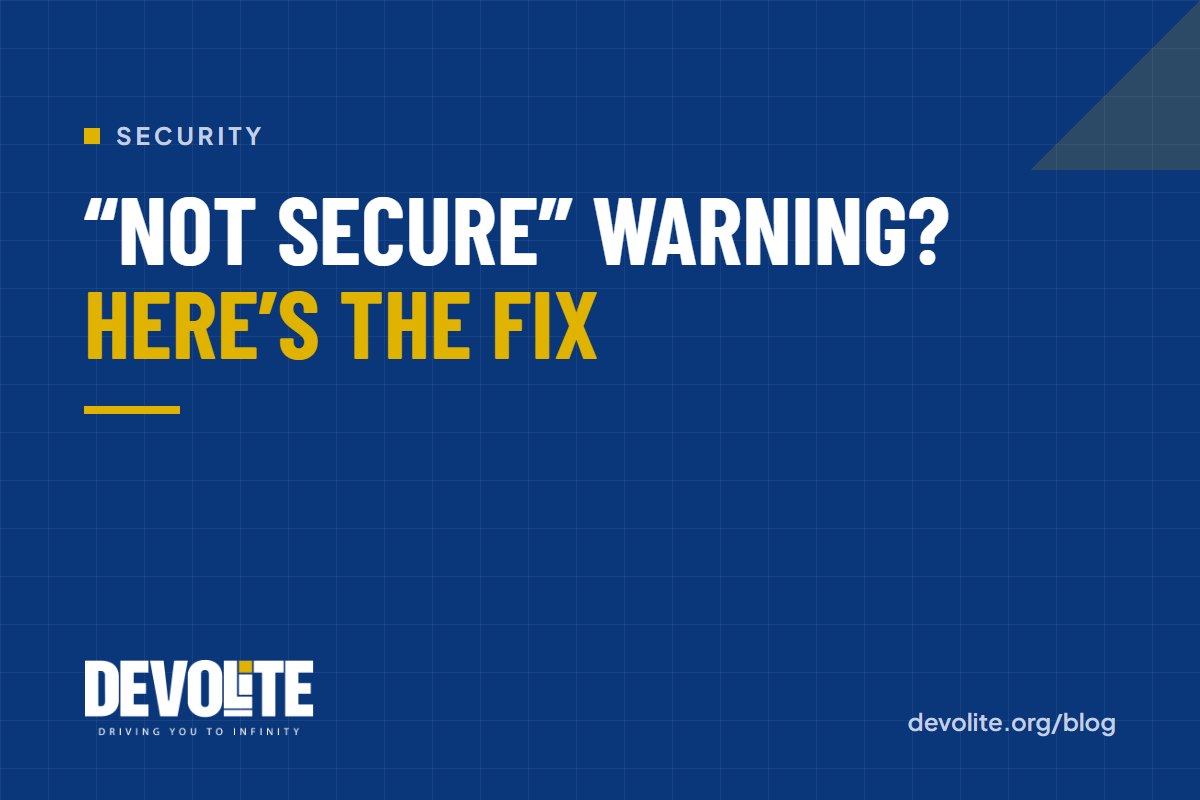 Blog not secure warning website