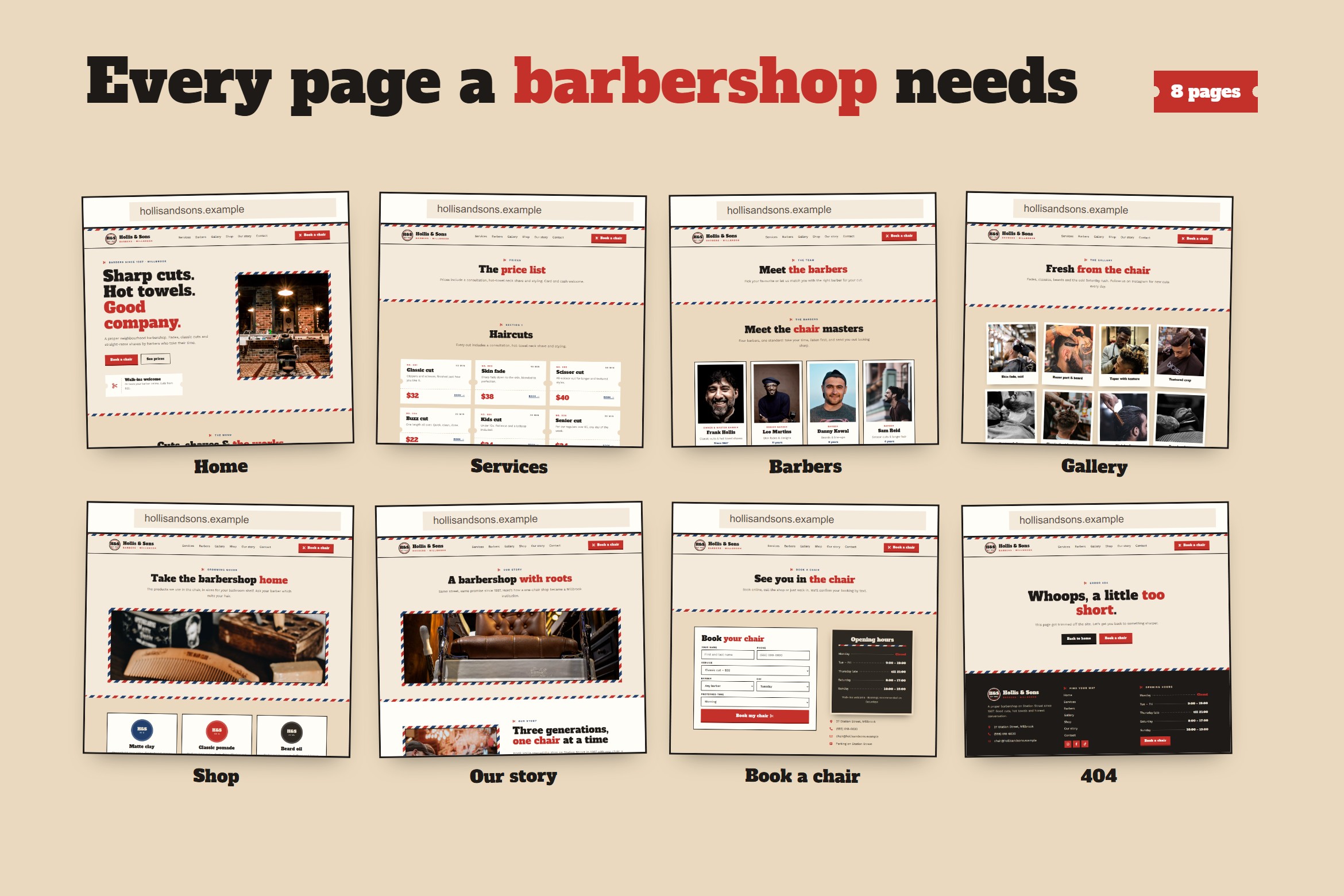 Hollis – Barber Shop Website Template - Image 3