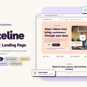 Kiteline – Online Course Landing Page Template