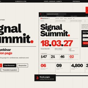 Signal Summit – Event & Webinar Landing Page Template