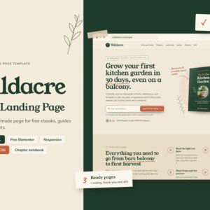 Wildacre – Ebook Landing Page Template