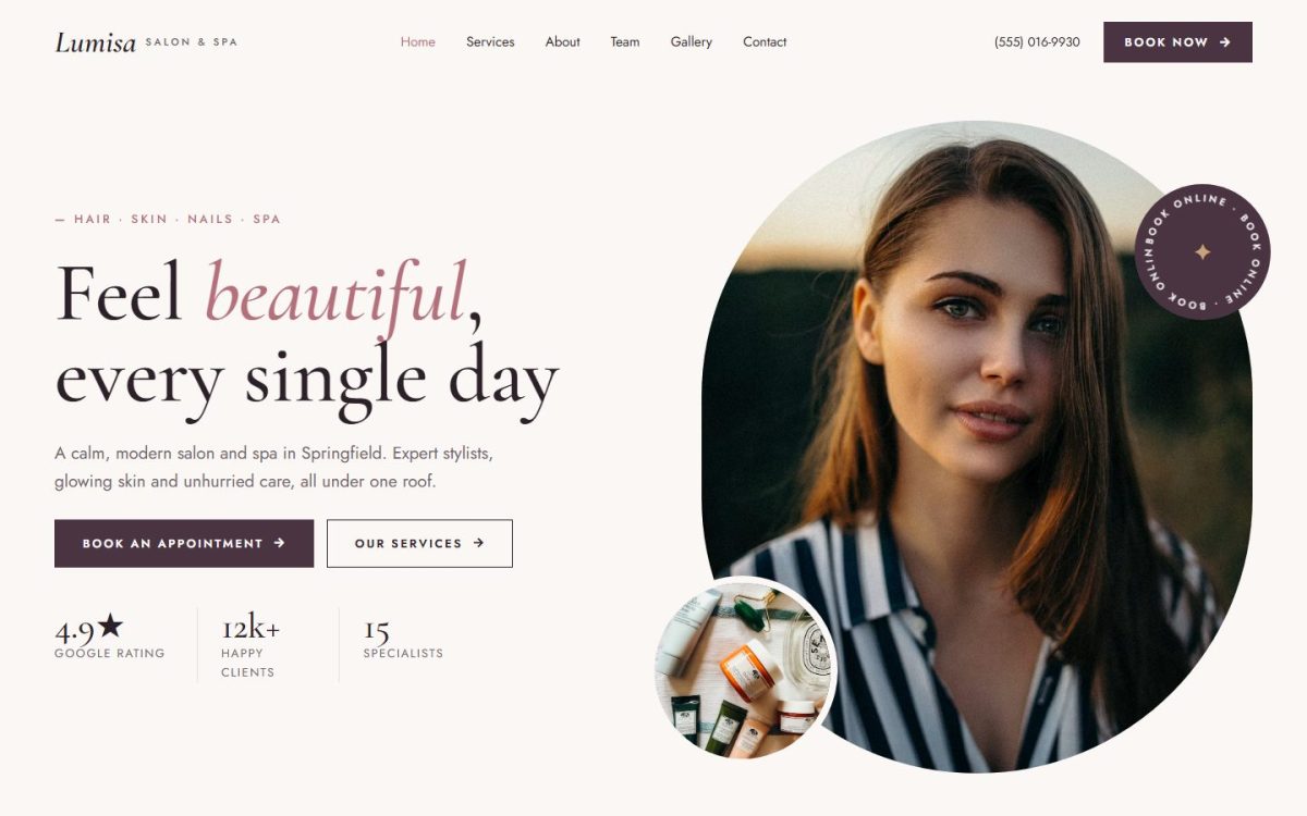 Lumisa website design